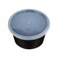 รูปถ้วยไมโครเวฟ สีดำ 16 ออนซ์ (470 ml.) + ฝา