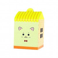 รูปกล่องคุกกี้ทรงบ้าน (แมวเหลือง)