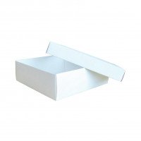 รูปกล่องของขวัญ จตุรัส (สีขาว) + ฝา