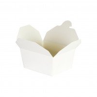 รูปกล่องอาหาร 4 ฝา สีขาว (ทรงเตี้ย) (FB 2)