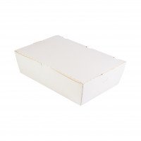 รูปกล่องอาหารกระดาษ เคลือบ PE (13 x 20 x 6 cm.)