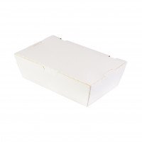 รูปกล่องอาหารกระดาษ เคลือบ PE (9 x 15 x 5 cm.)