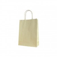 รูปถุงกระดาษ สีน้ำตาลคราฟท์ Size L ไม่พิมพ์ลาย