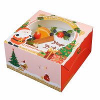 รูปกล่องเค้ก 1 ปอนด์ ลาย merry christmas 01