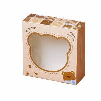 รูปกล่องบราวนี่ 1 ชิ้น ลายTeddy bear Brownie