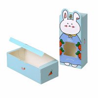 รูปกล่องใส่พายสับปะรด ลาย Bunny and Carrot 8x18x5.5 ซม.