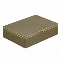 รูปกล่องเหล็กเหลี่ยมหนังสือ น้ำตาลทอง