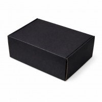รูปกล่องลูกฟูก สีดำ มิดไนท์ 17x24.5x9 ซม.