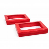 รูปกล่องใส่ผ้าขนหนู สีแดง ไซส์ S