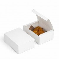 รูปกล่องสแน็คบ็อกซ์ ป็อปอัพ สีขาว 12x16x6 ซม.