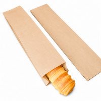 รูปซองใส่ขนมปังฝรั่งเศส Baguette สีน้ำตาล ขนาด 10x60ซม.